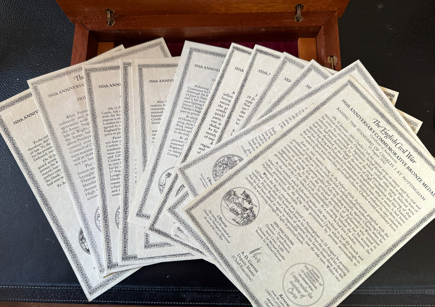 1992 350th Anniversary of the Civil War Medal Box Set