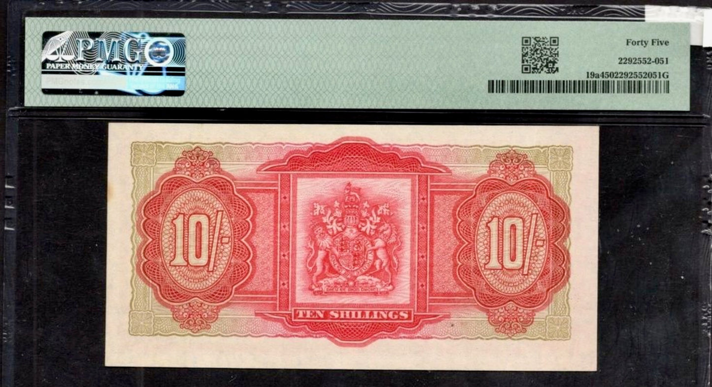 BERMUDA P.19b 1952 10 Shillings Choice EF 45