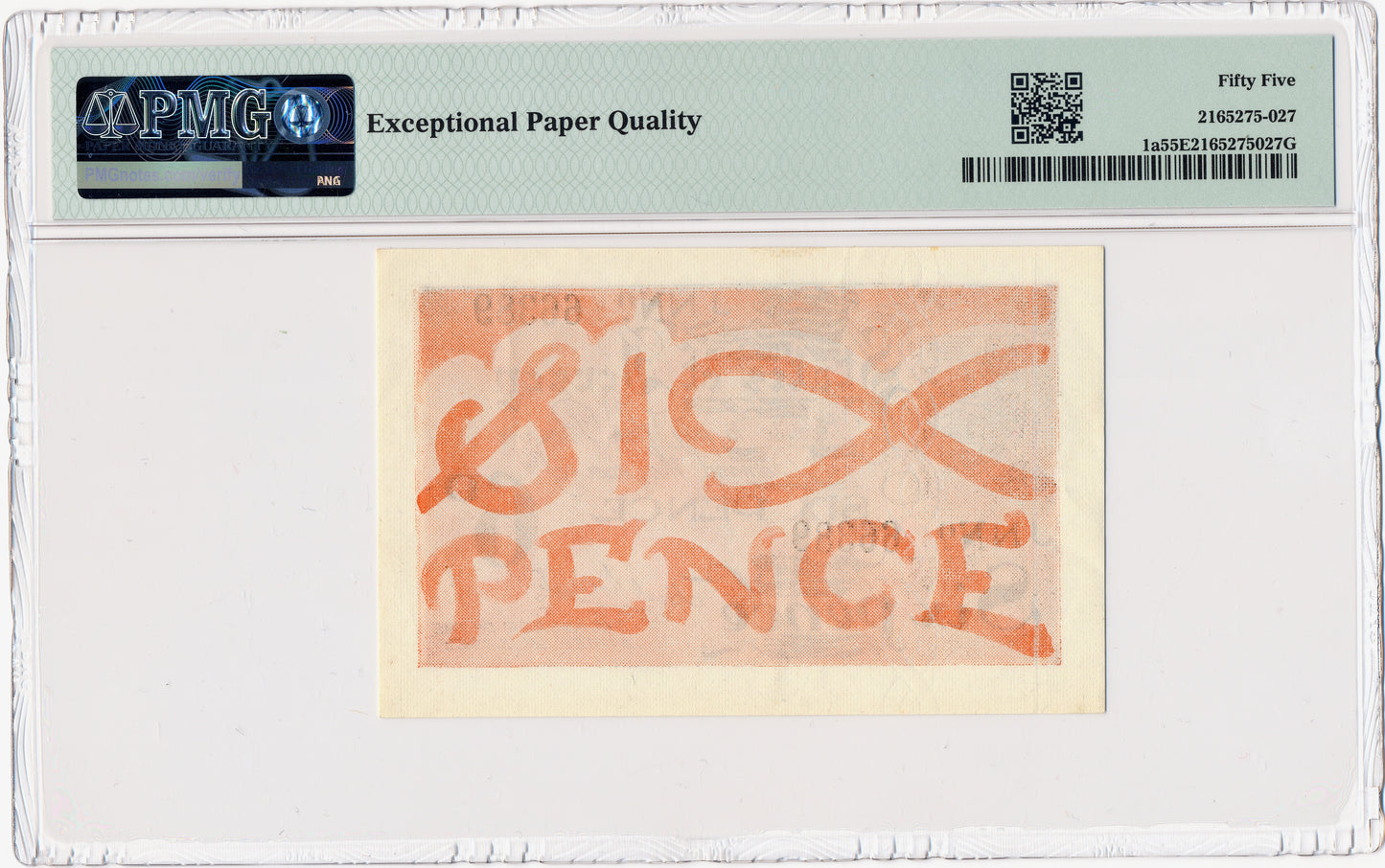 JERSEY P.1a JE1 1942-1945 6 pence AUNC 55 EPQ