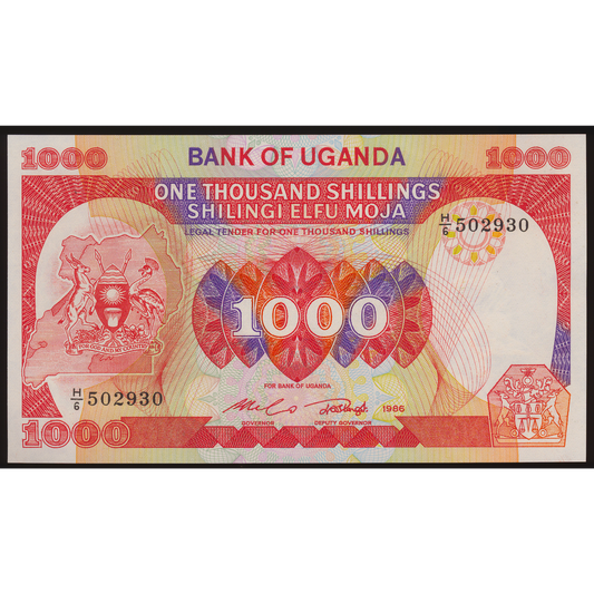 UGANDA P.26 1986 1000 Shillings UNC