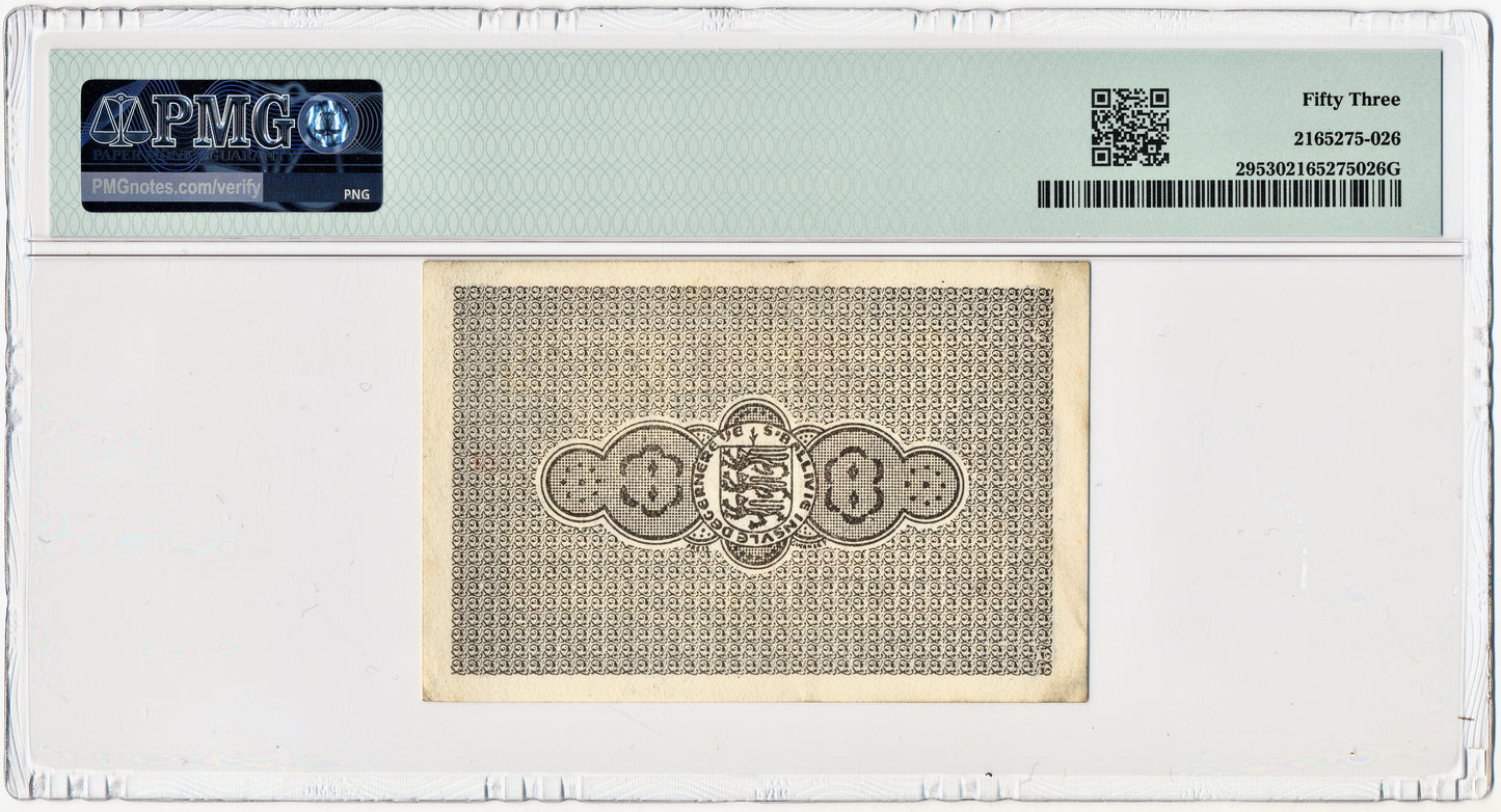 GUERNSEY P.29 GU25b 1943 1 Shilling AUNC 53