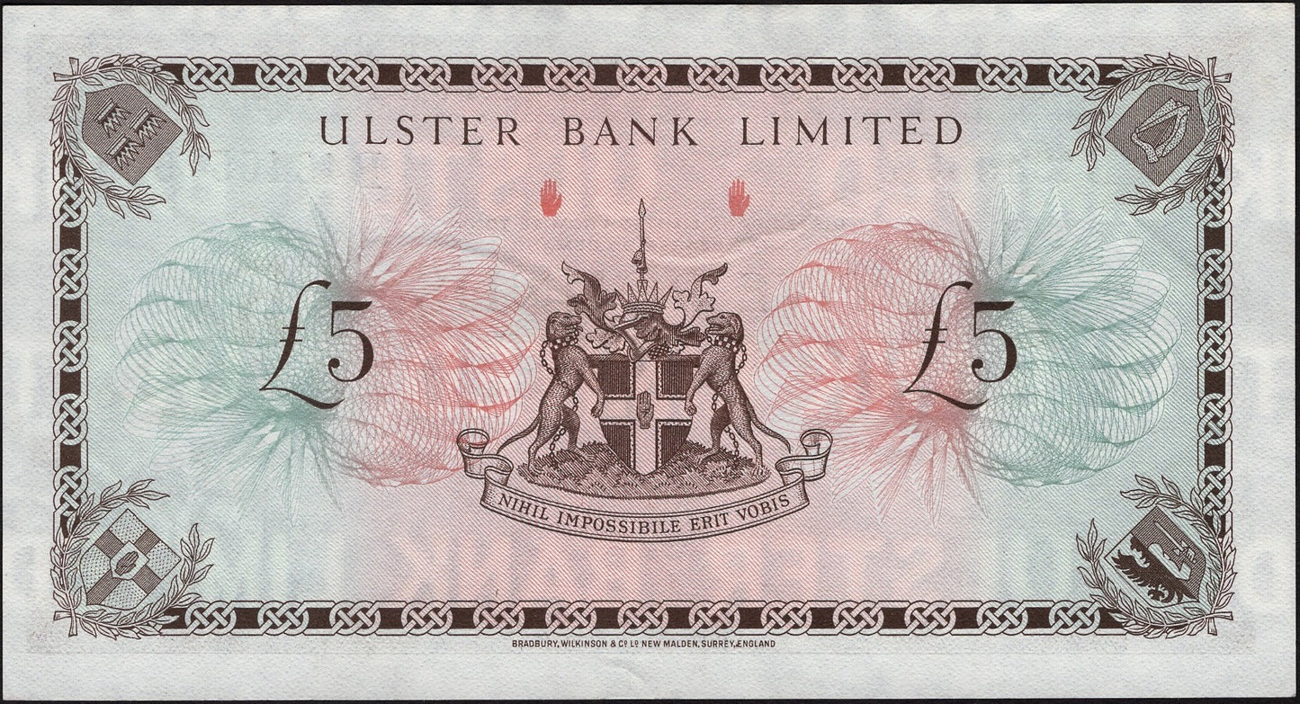 NORTHERN IRELAND P.326c NI815c 1982 Ulster Bank £5 GEF