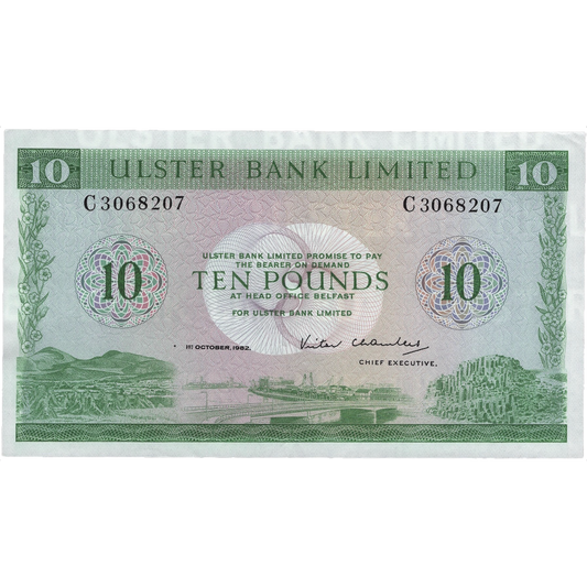NORTHERN IRELAND P.327c NI825c 1982 Ulster Bank £10 AUNC