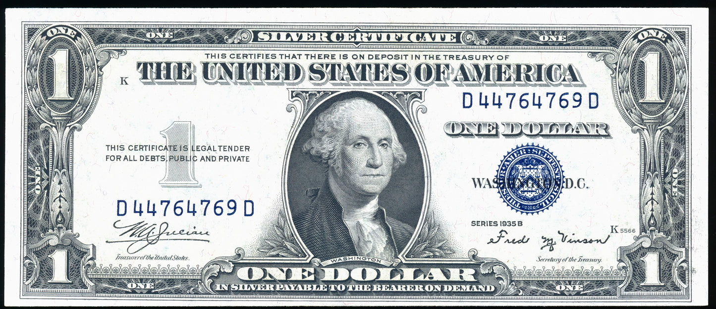 USA P.416b Series 1935B Silver Certificate $1 UNC