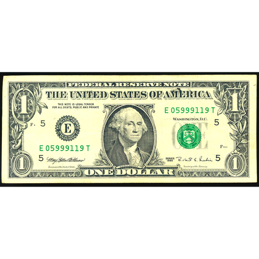 USA P.496a 1995 Federal Reserve $1 NEF