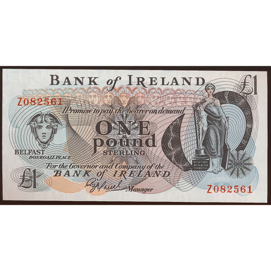NORTHERN IRELAND P.65r NI205 1984 Bank of Ireland £1 Replacement note Z UNC