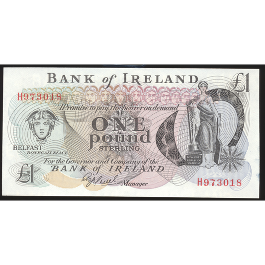 NORTHERN IRELAND P.65a NI205 1984 on Bank of Ireland £1 banknote UNC