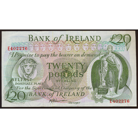 NORTHERN IRELAND P.67Ab NI233b 1984 on Bank of Ireland £20 banknote AUNC