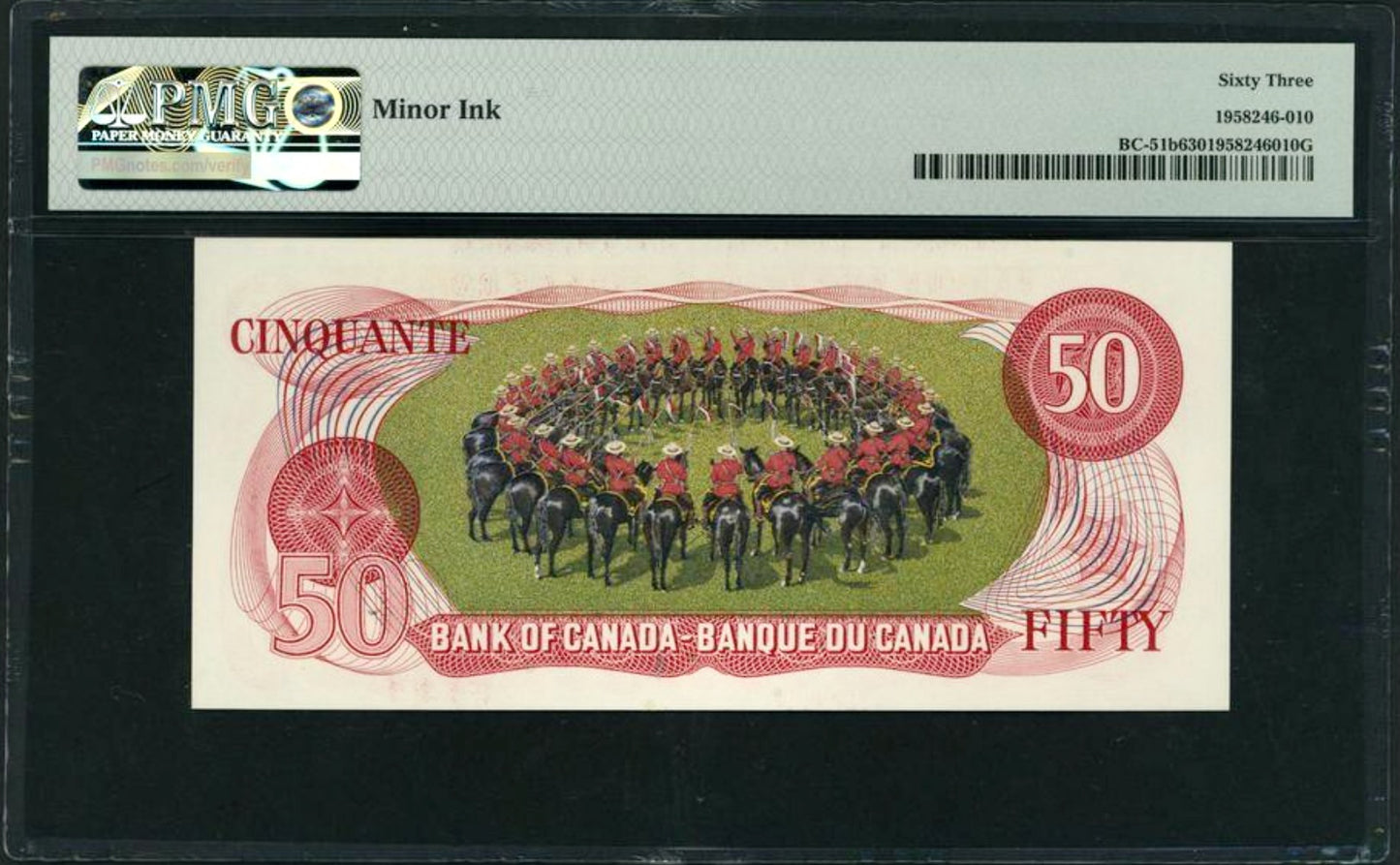CANADA P.90b BC-51b $50 1975 Crowe, Bouey Choice UNC 63