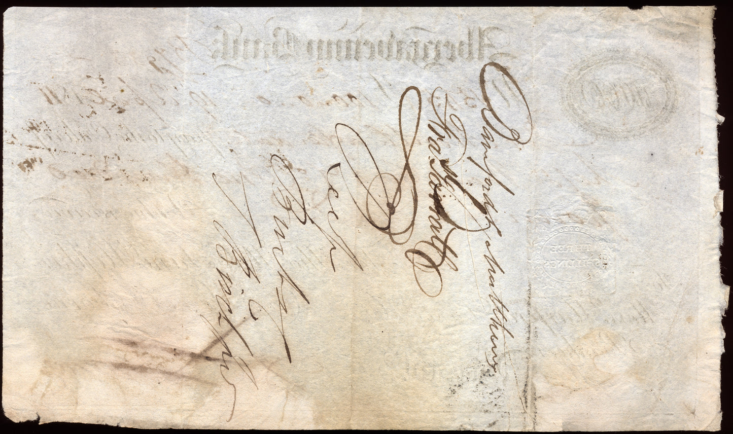 Abergavenny Bank 1811 £100 bankers draft or payment order Outing 7b