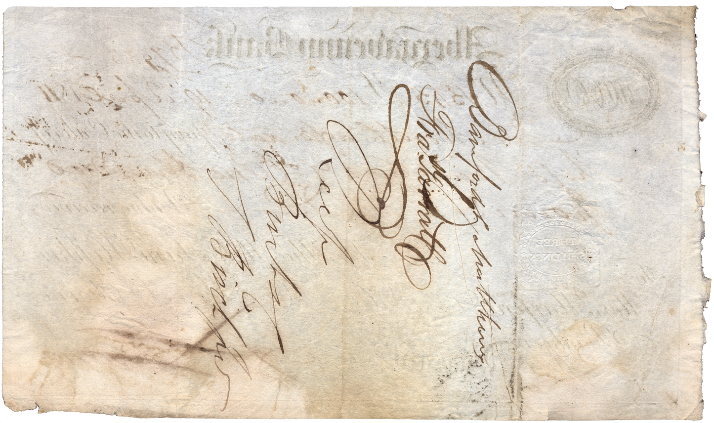 Abergavenny Bank 1811 £100 bankers draft or payment order Outing 7b