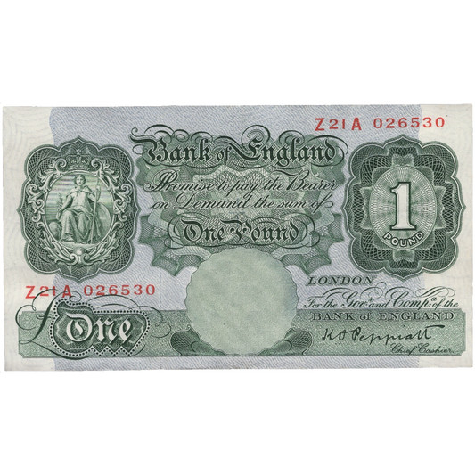 ENGLAND P.369a B260 1948-1949 Bank of England Peppiatt £1 AUNC