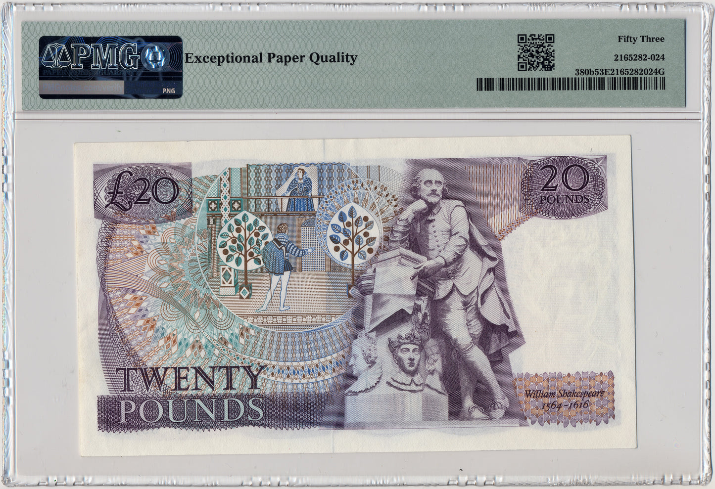 ENGLAND P.380b B328 1970-1980 Page £20 First series A11 AUNC 53 EPQ