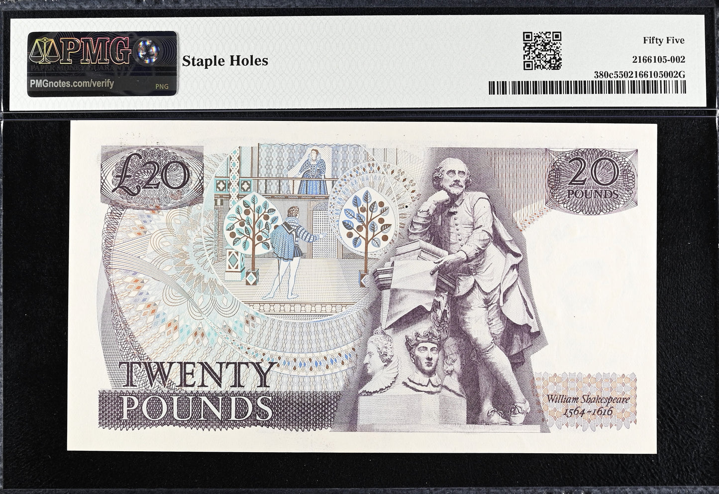 ENGLAND P.380c B350 1981-1984 Somerset £20 First series E76 AUNC 55