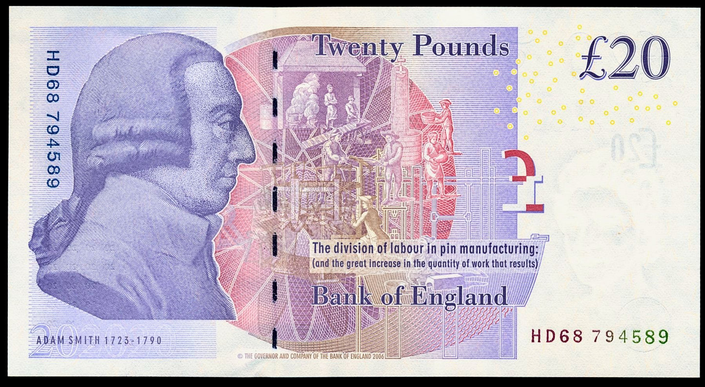 ENGLAND P.392b B409 2012 Salmon £20 AUNC HD68