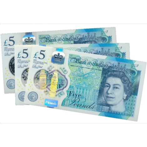 ENGLAND P.394 B414 2015-2019 Cleland First run £5 UNC AA01 3 consecutive notes