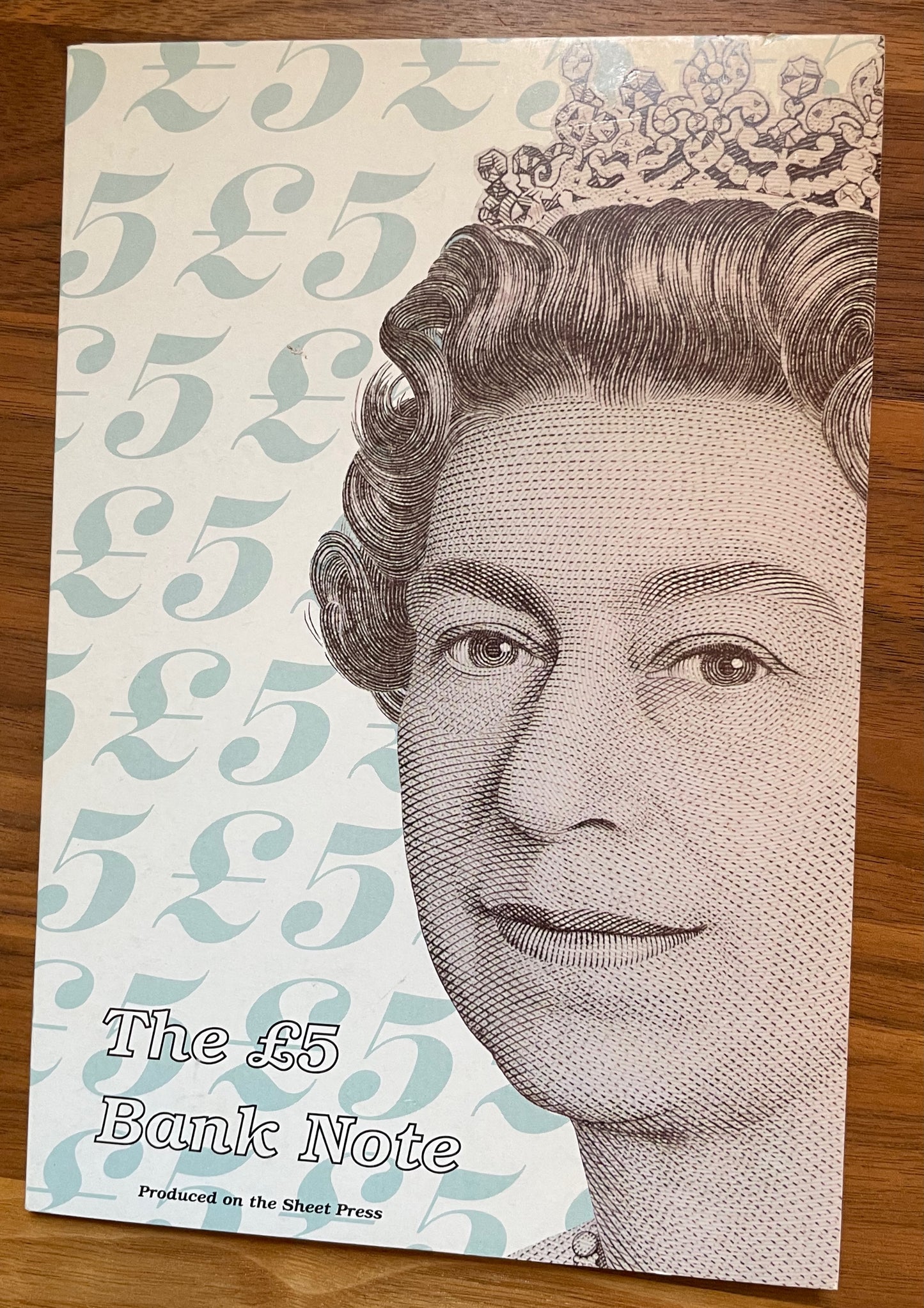 C108 1993 Debden presentation set Uncut trio of £5 notes (B364) the first printed on new sheet-fed presses