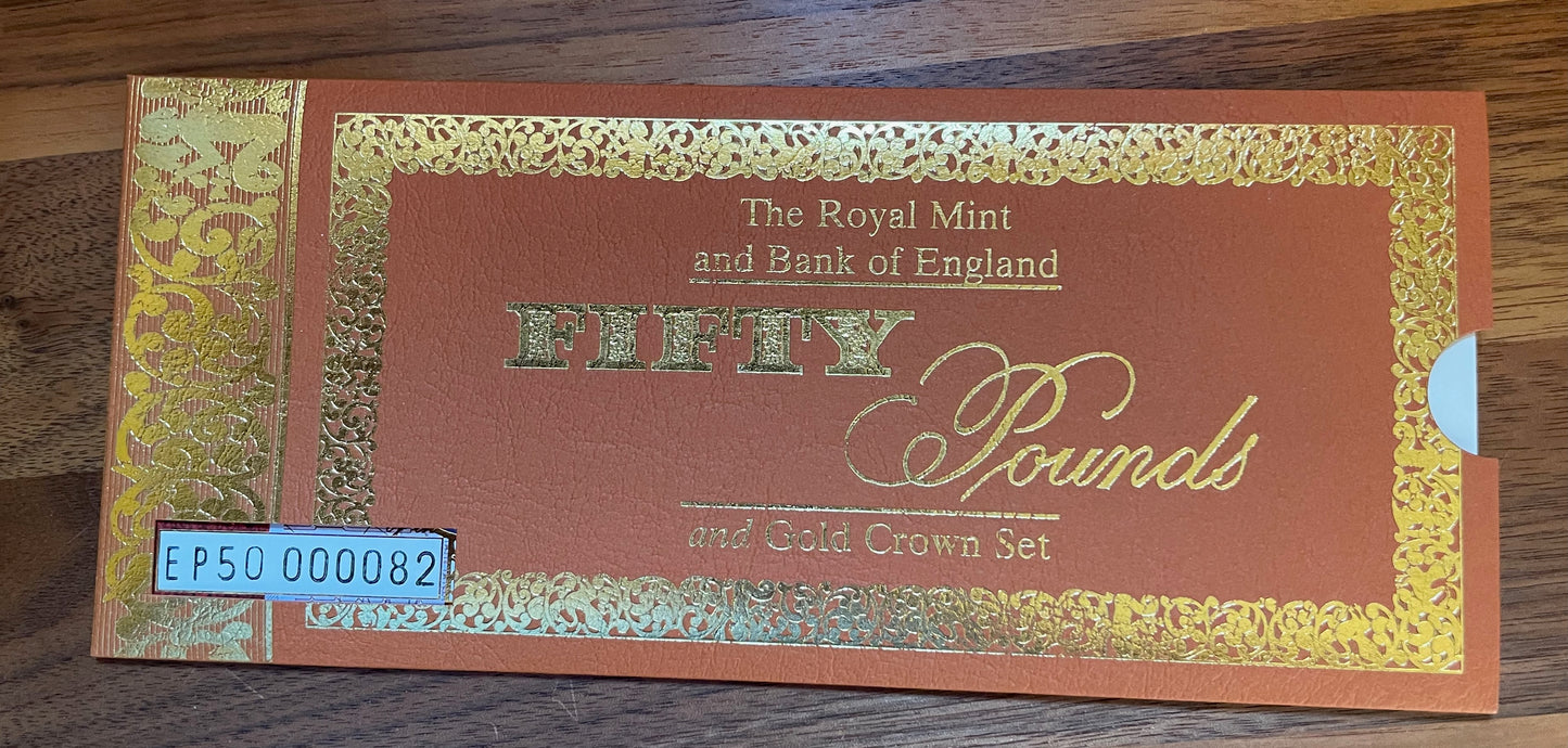 C125 1997 Debden presentation set Queens Golden Wedding Anniversary £50 B377 (EP50) - excludes gold crown