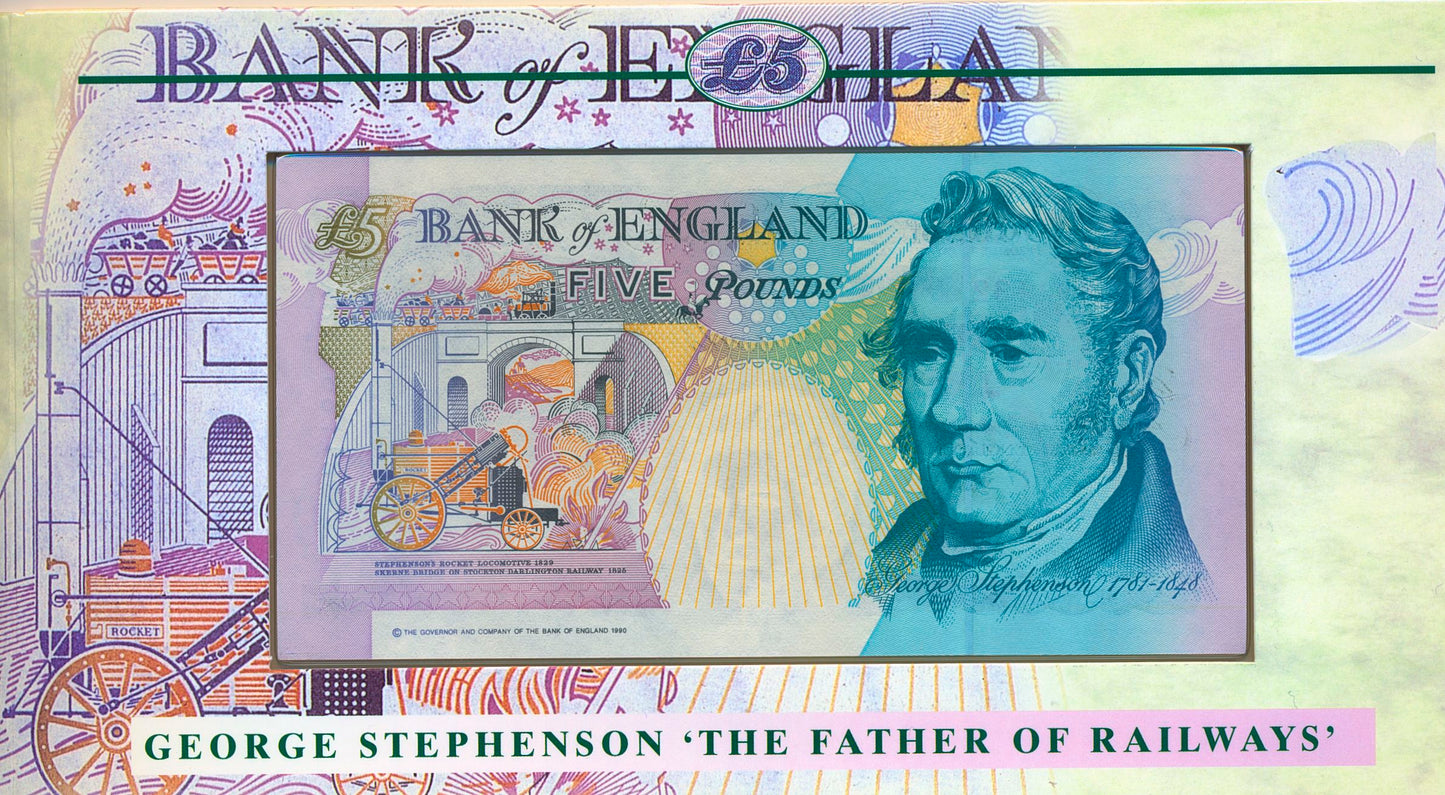 C139 1999 Debden presentation set Year prefix £5 B364 (YR19) with £5 cupronickel Millennium crown