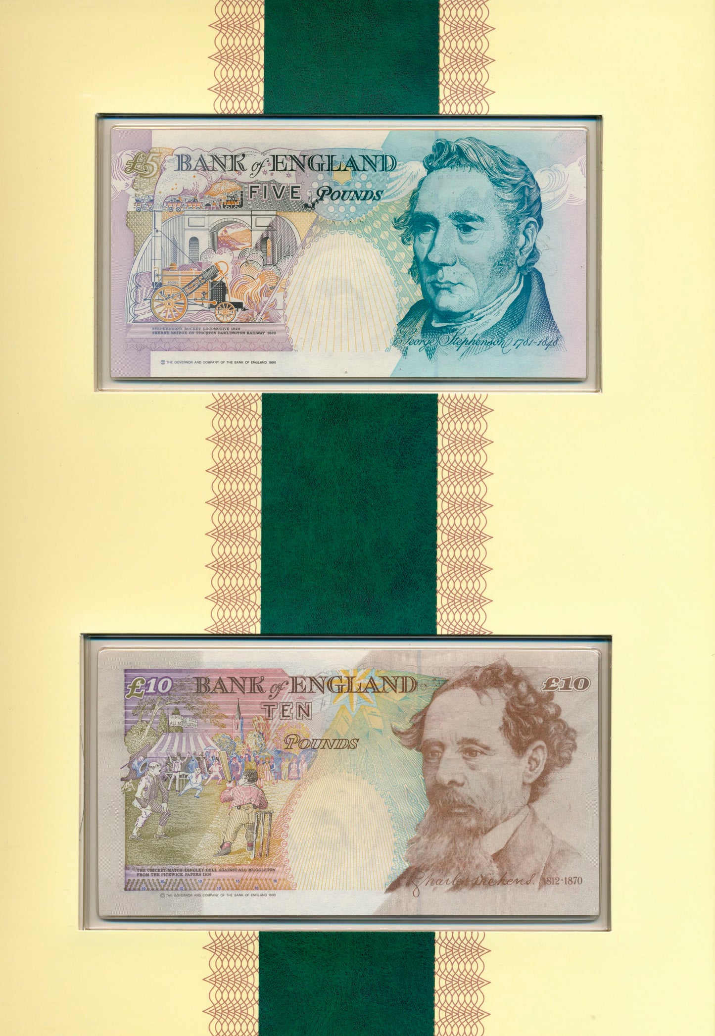 C147 1999 Debden presentation set First Lowther Special Run £5 (B380) £10 (B382) £20 (B384) £50 (B385)