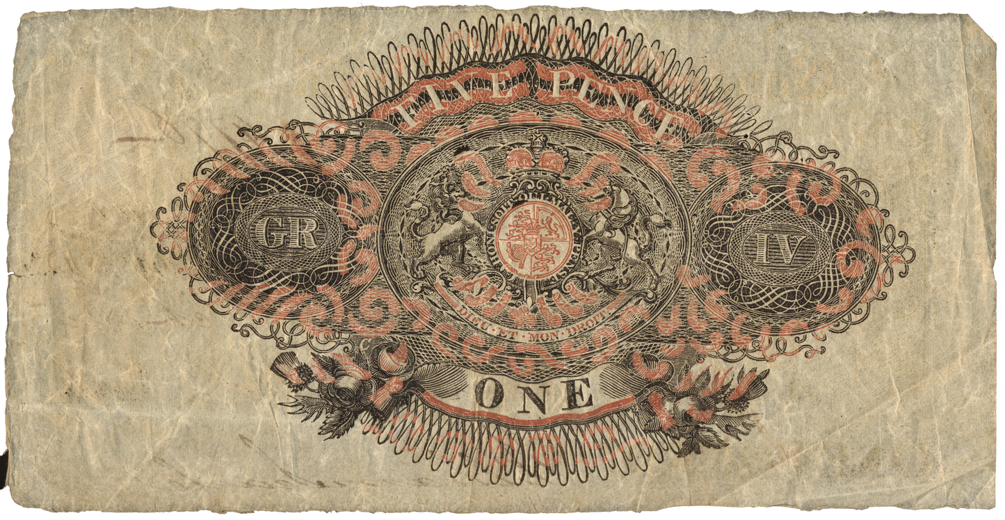 Canterbury Union Bank 1840 £5 banknote Outing 415e