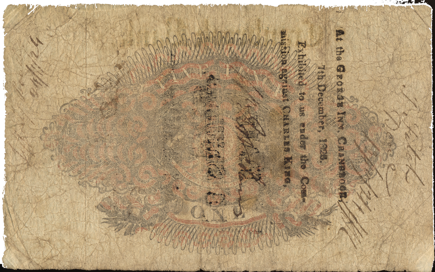 Cranbrook Bank 1823 £1 banknote Outing 610a