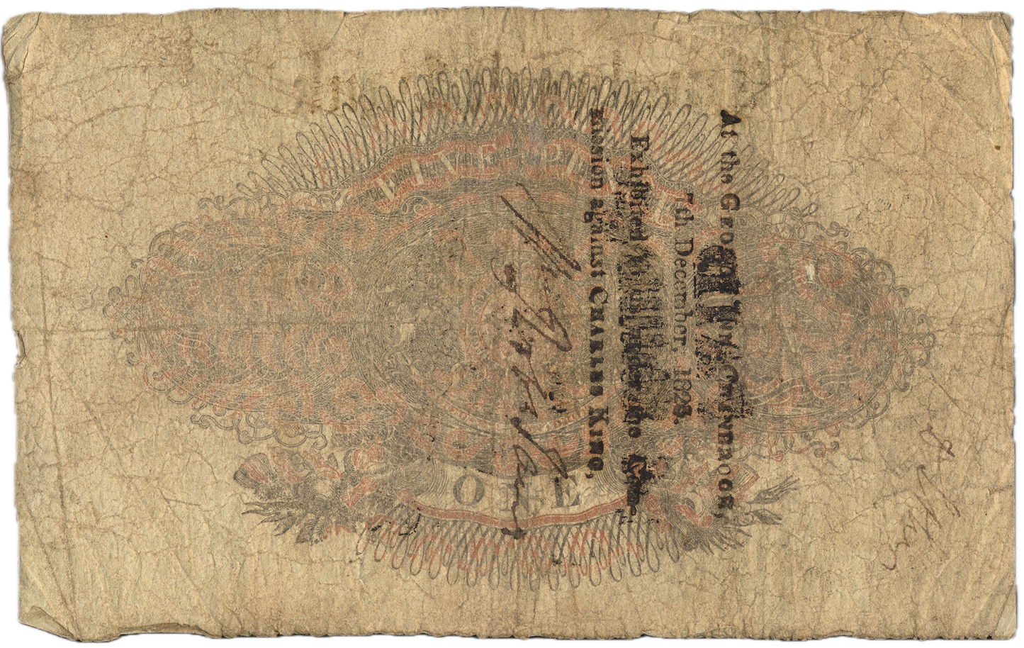 Cranbrook Bank 1823 £1 banknote Outing 610a