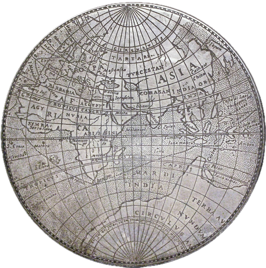 1977 Sir Francis Drake 68mm silver medal on 400th anniversary of his world voyage.