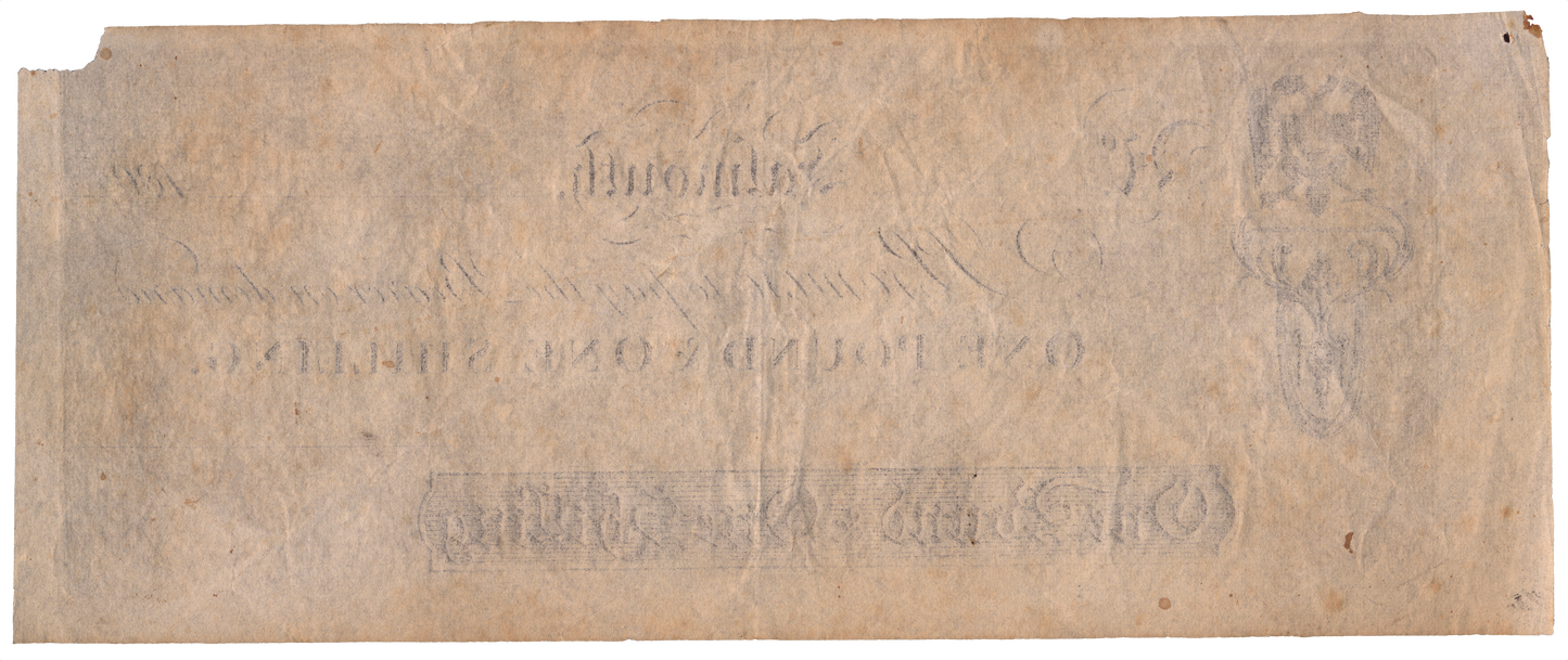 Falmouth Bank 180- £1 & 1/- banknote Outing unlisted