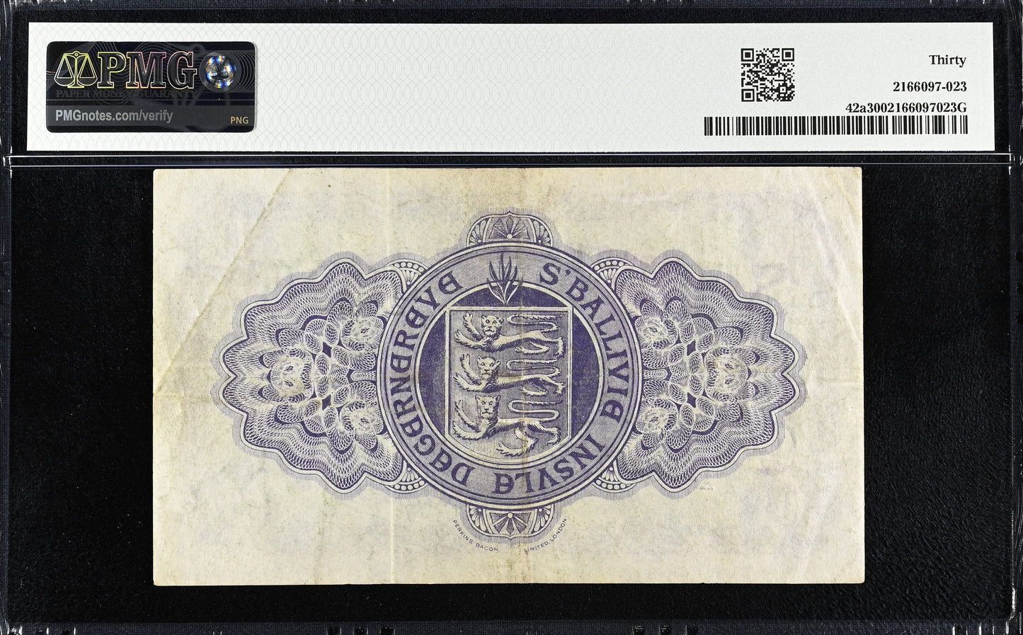 GUERNSEY P.42a GU32a 1945 10s 2/A VF 30