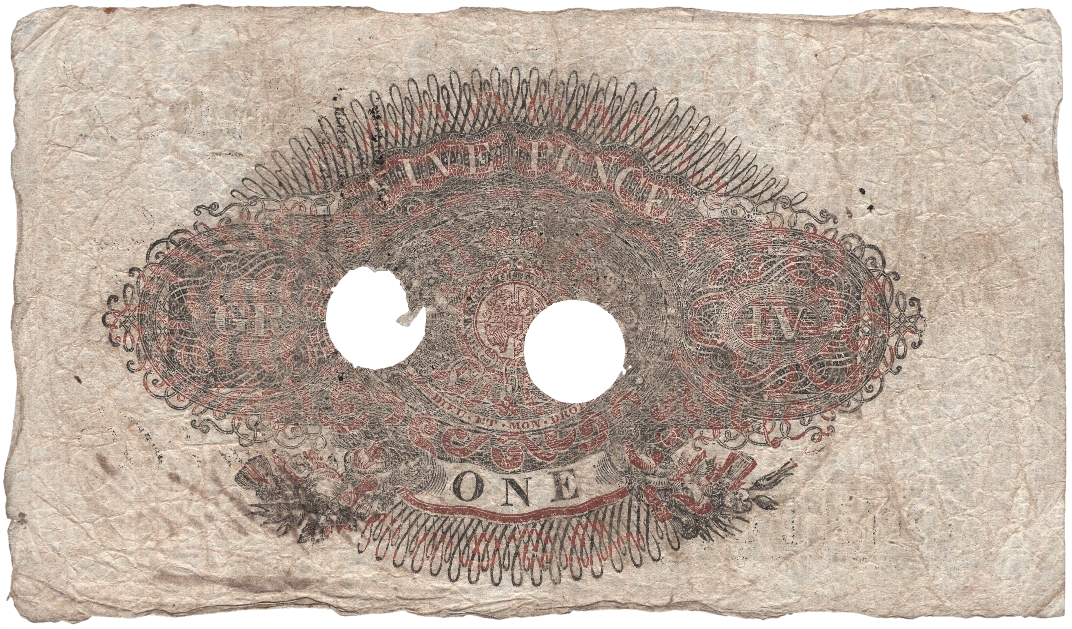 Haverfordwest Bank 1823 £1 banknote Outing 912b