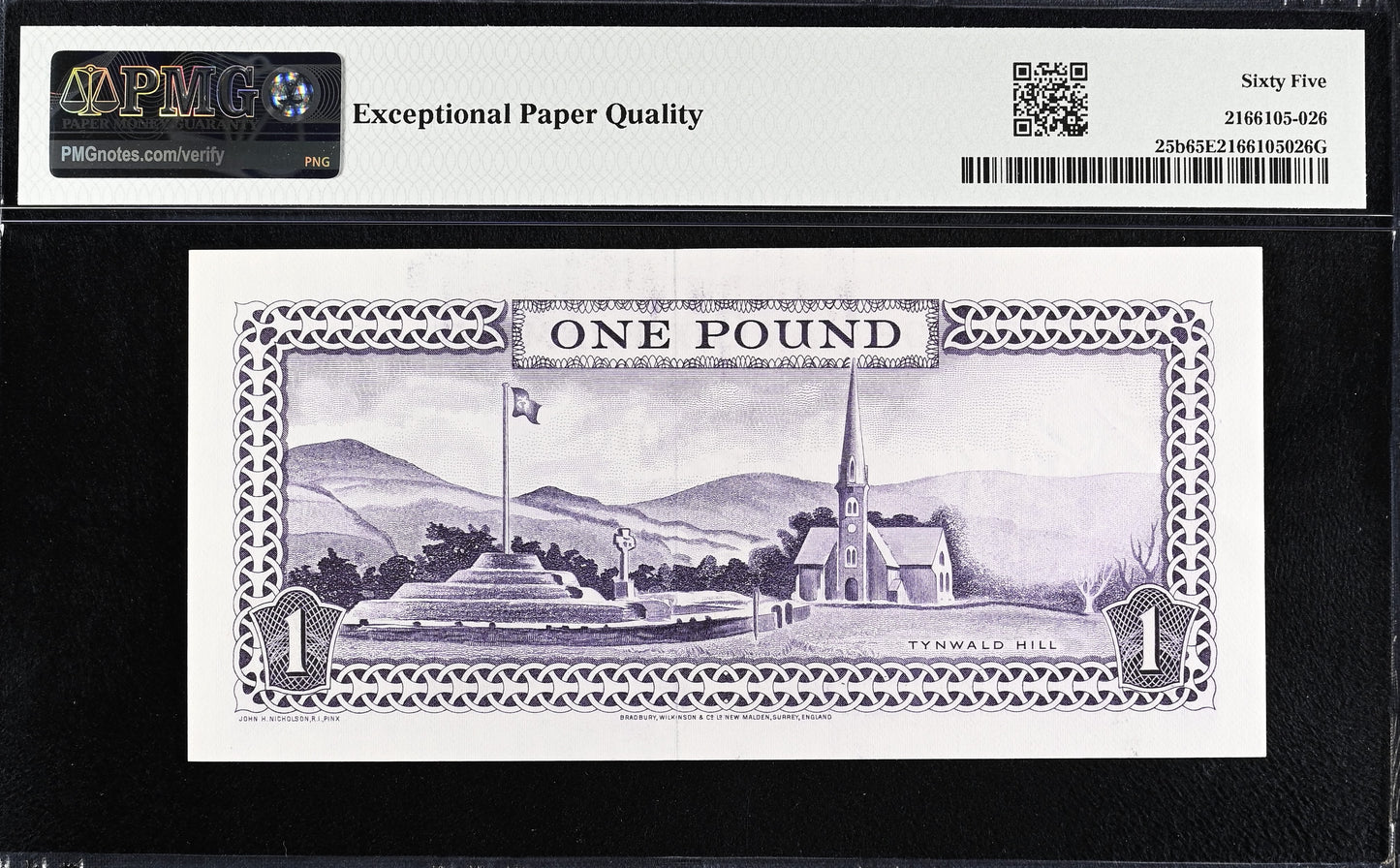ISLE OF MAN P.25b IM31b 1961-1972 £1 Gem UNC 65 EPQ