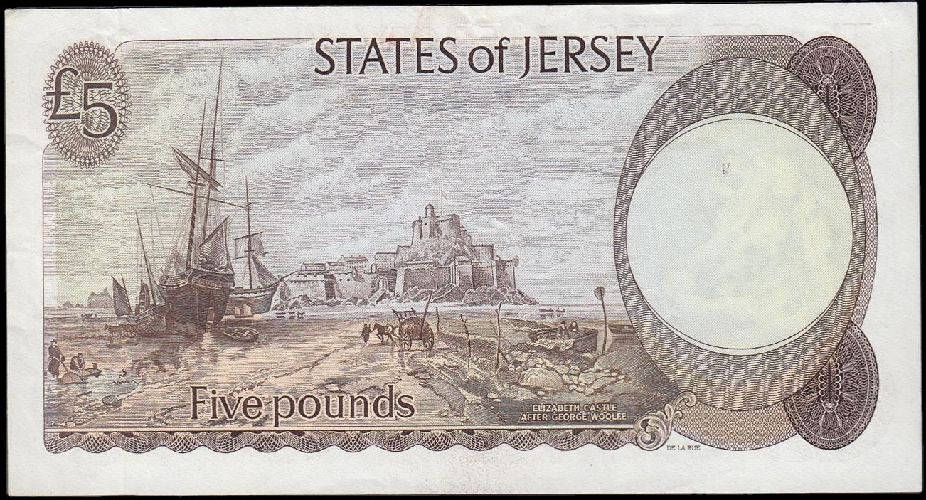 JERSEY P.12b JE22b 1983-1989 £5 UNC