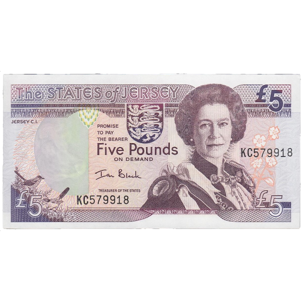 JERSEY P.27a JE24b 1993-2010 £5 UNC