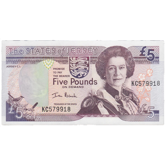 JERSEY P.27a JE24b 1993-2010 £5 UNC