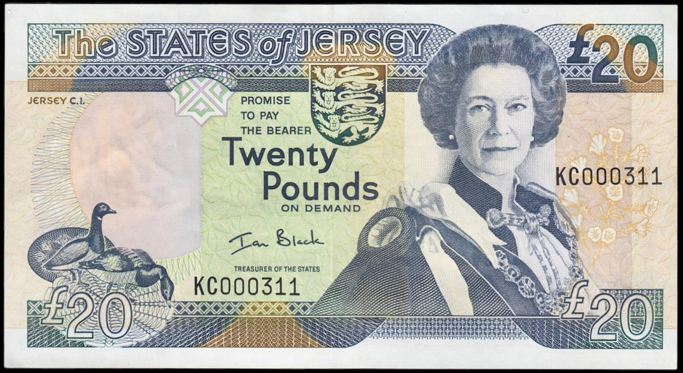 JERSEY P.29 JE43b 1993-2010 £20 UNC