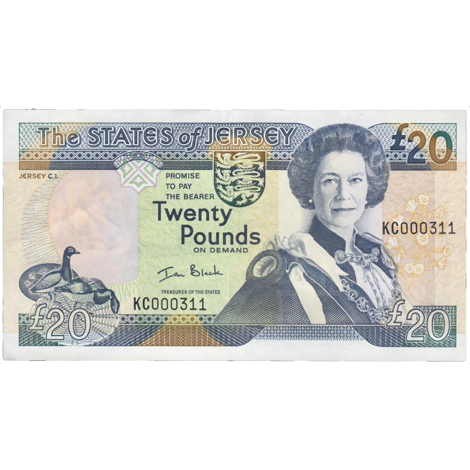 JERSEY P.29 JE43b 1993-2010 £20 UNC