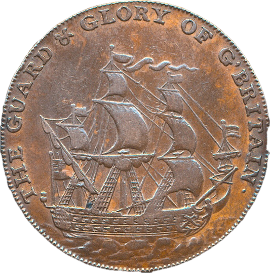 Kent D&H 11 Deal 1794 Conder Halfpenny