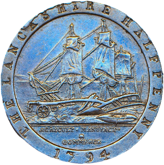 Lancashire D&H 58 Lancaster 1794 Conder Halfpenny