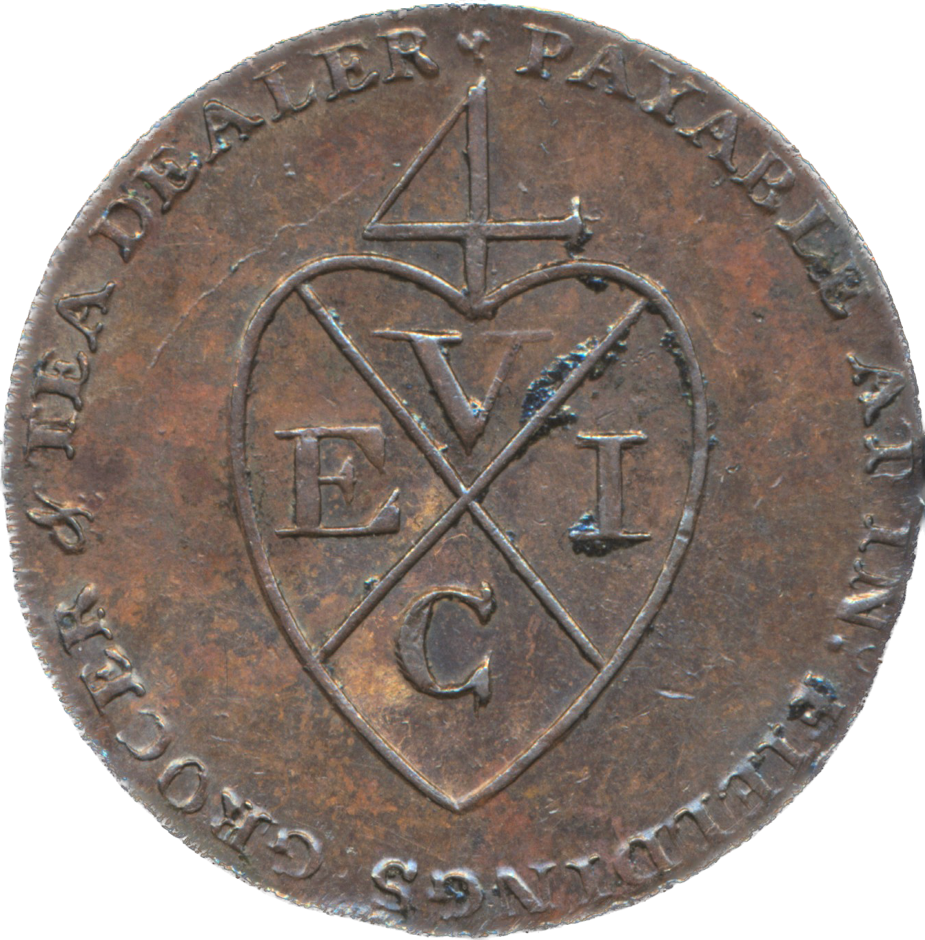 Lancashire D&H 130 Manchester 1793 Conder Halfpenny