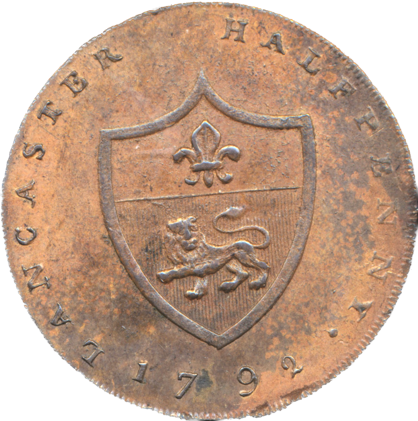 Lancashire D&H 29 Lancaster 1792 Conder Halfpenny