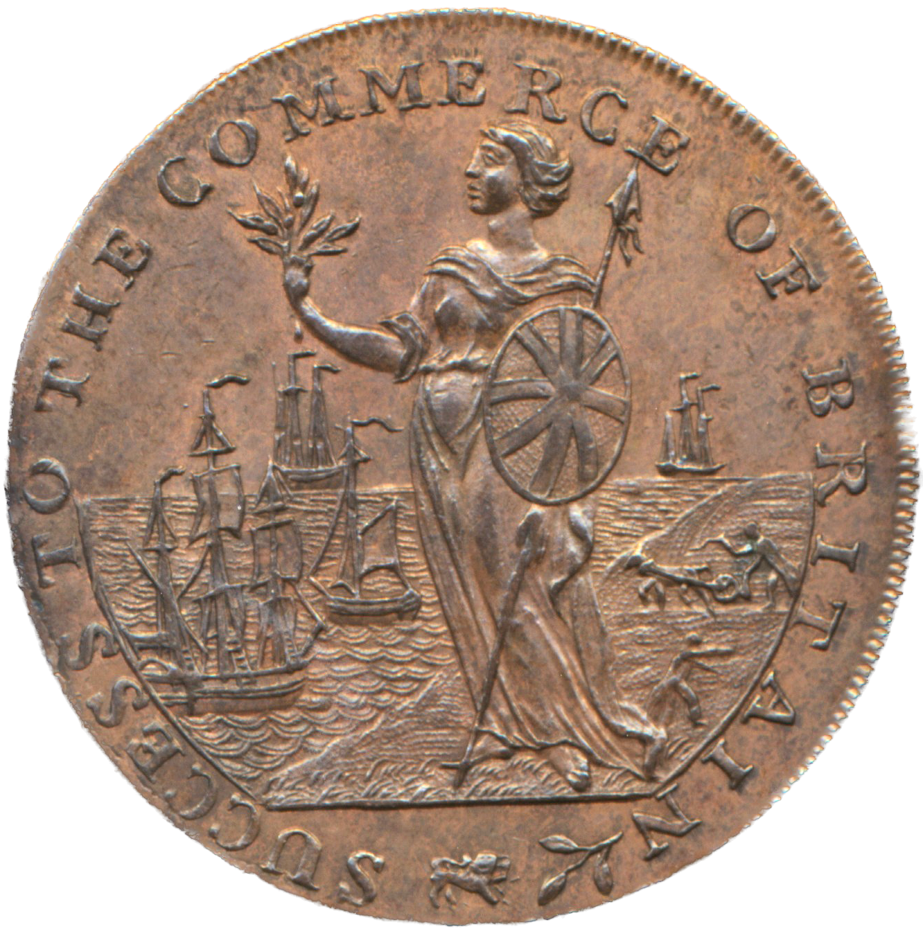 Lincolnshire D&H 5 Spalding 1794 Conder Halfpenny