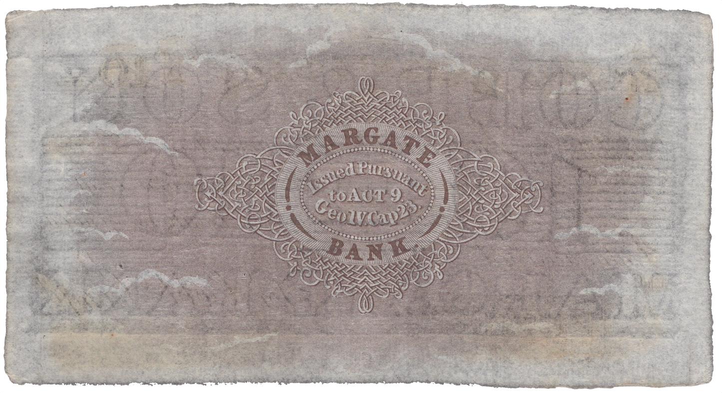 Margate Bank 18__ £10 banknote Outing 1389f