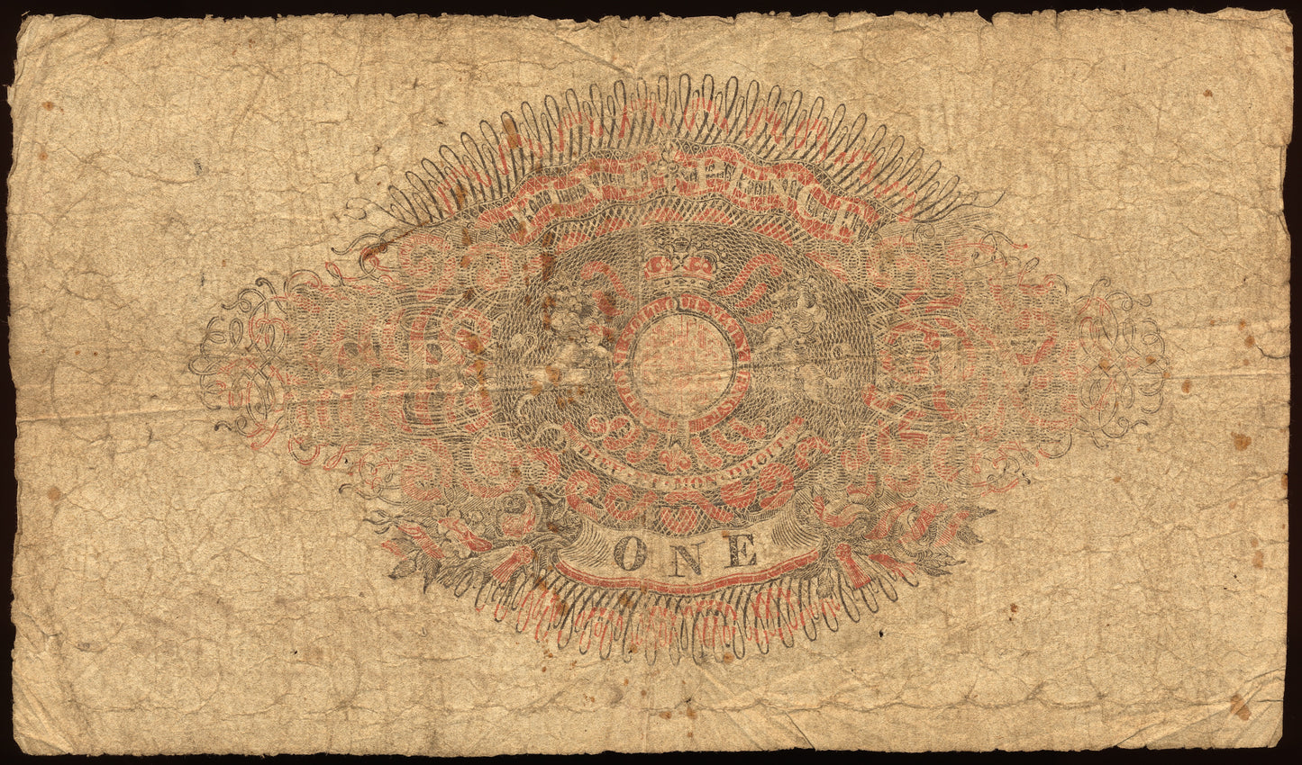 Mevagissey Bank 1822 £1 banknote Outing 1425a