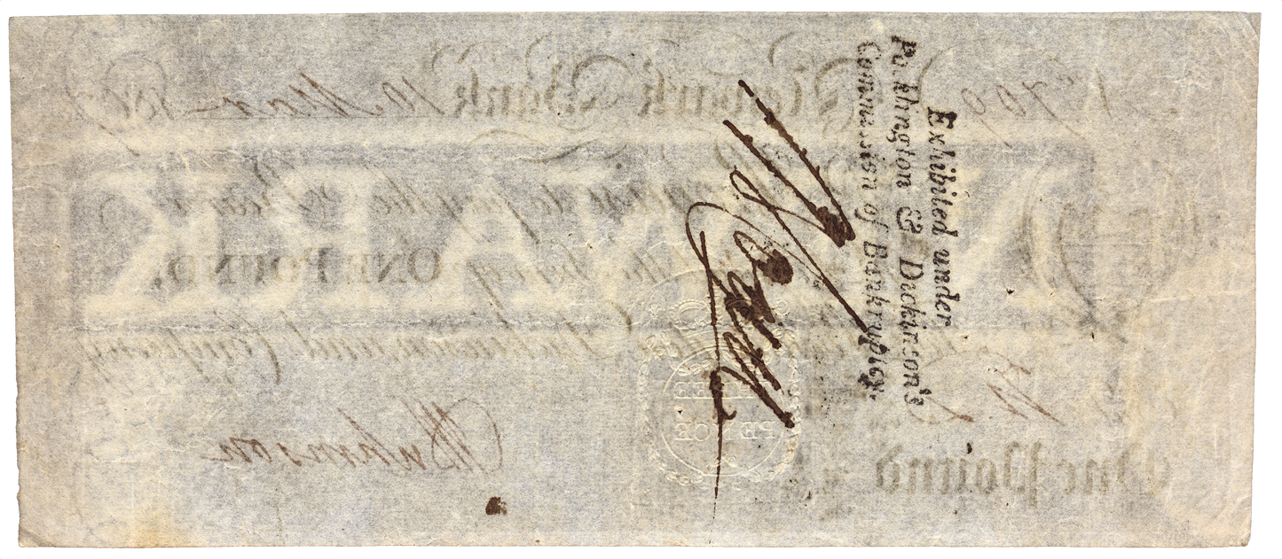 Newark Bank 1807 £1 banknote Outing 1488i