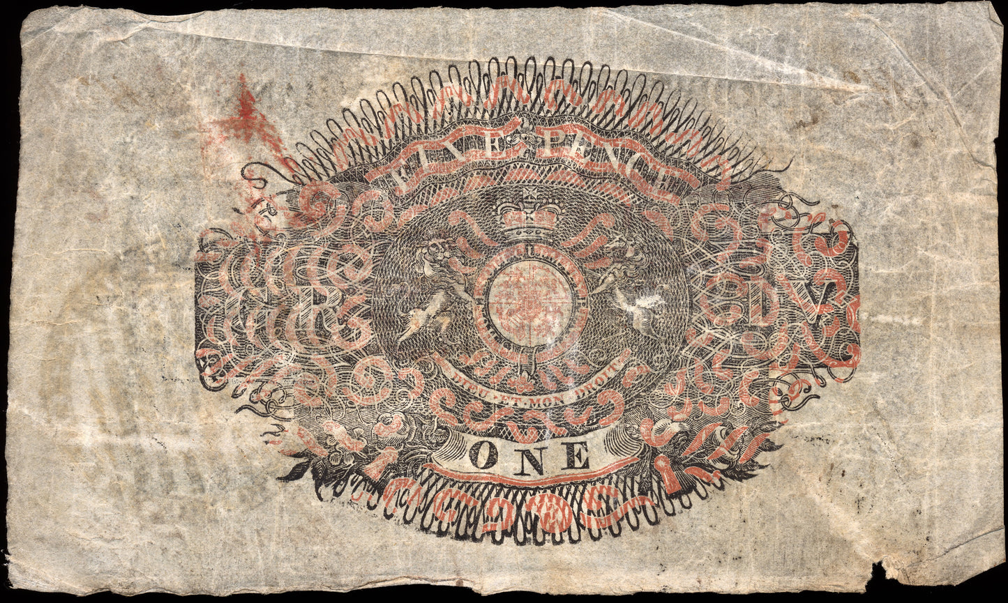 Norwich & Swaffham Bank 1825 £1 banknote Outing 1609i