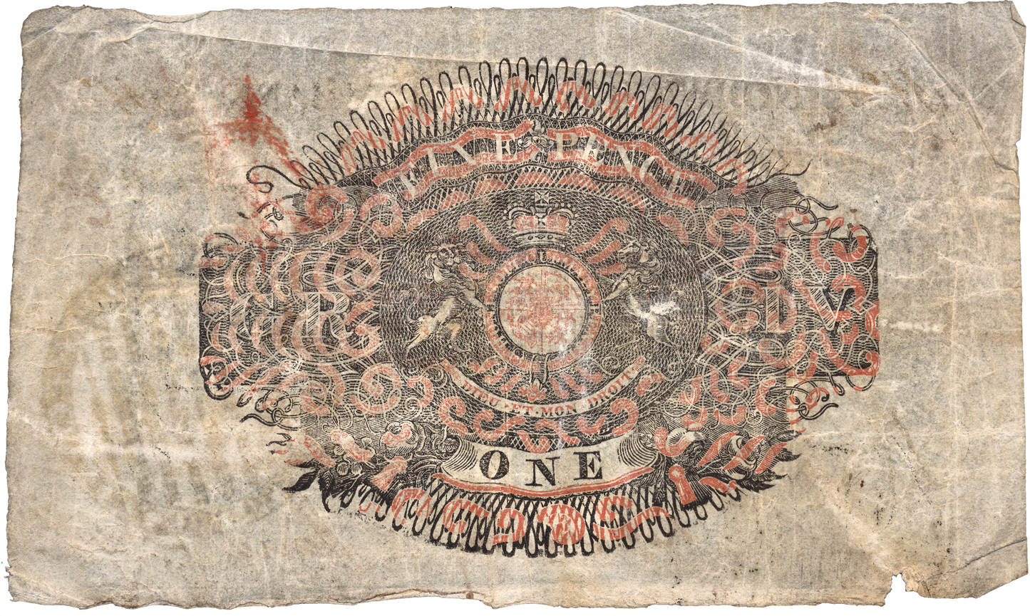 Norwich & Swaffham Bank 1825 £1 banknote Outing 1609i
