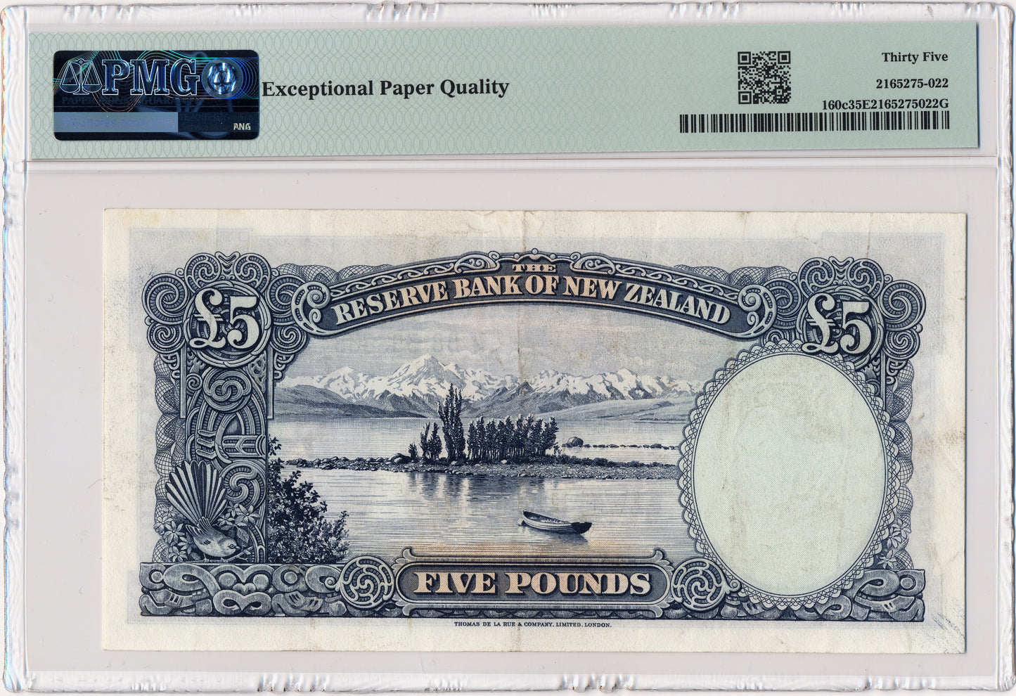 NEW ZEALAND P.160c 1956-1960 £5 Choice VF EPQ