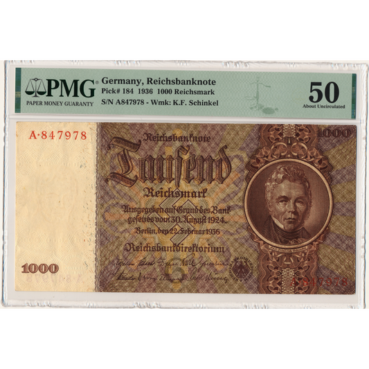 GERMANY P.184 1936 1000 Reichsmark AUNC