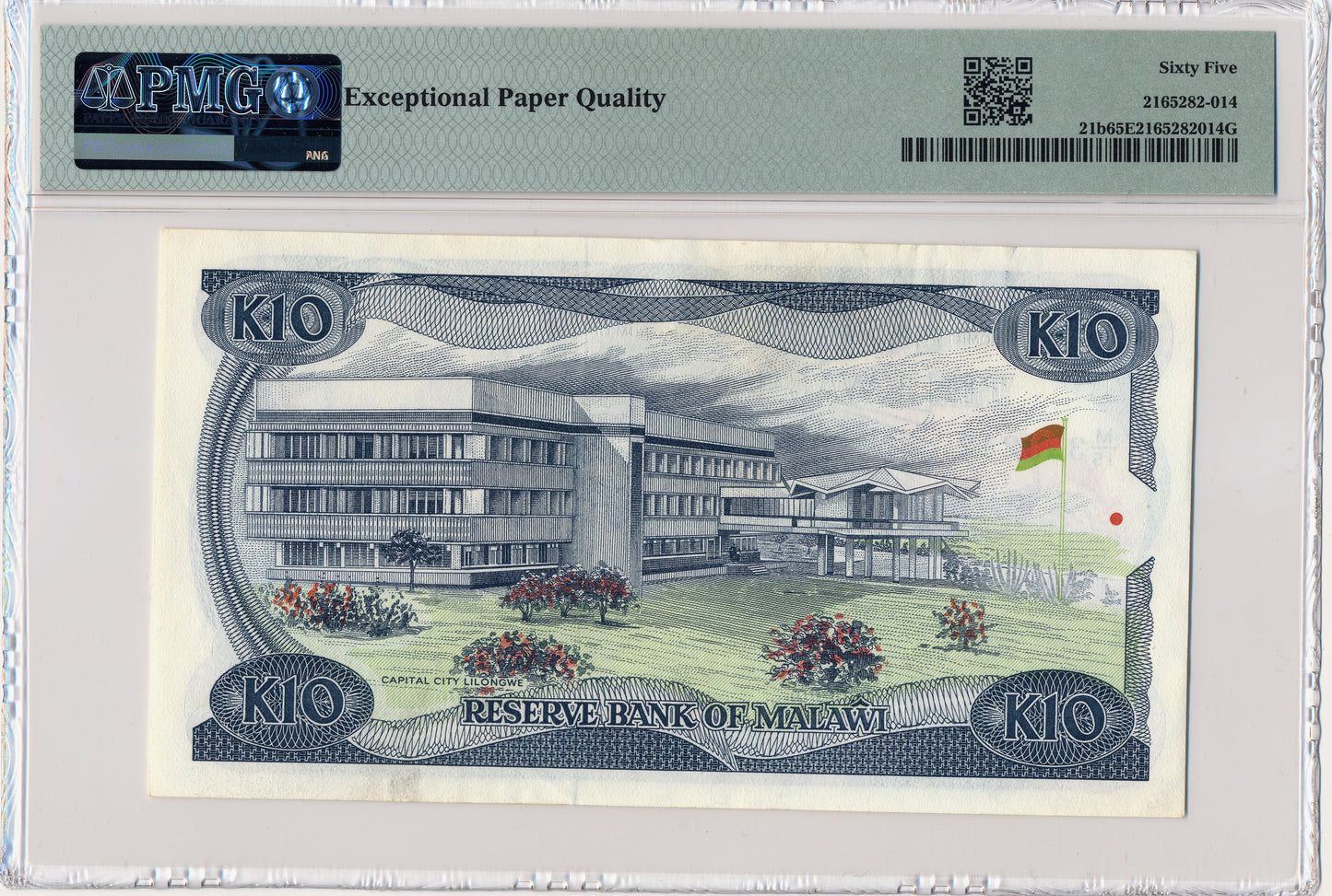 MALAWI P.21b 1988 10 Kwacha Gem UNC 65 EPQ